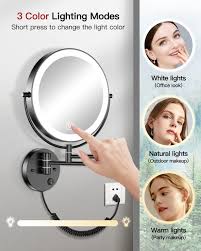 gospire 9 wall mounted lighted makeup
