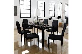 To design an integrated kitchen, you can also choose to place a high table on the side and frame it with high ergonomic chairs will highlight the practicality and comfort of the kitchen and give it a more original touch. Seven Piece Dining Table Set Black Kogan Com