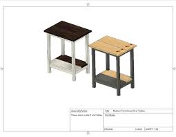 End Table Plans Easy Diy Cut And