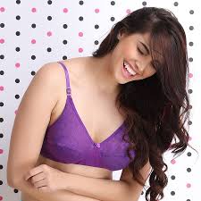 Non-padded Bra With Lace Cups In Purple, Bras :: 4 Bras For 499 Online  Lingerie Shopping: Clovia