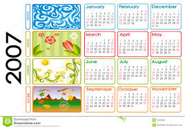 Calendar For 2007 Stock Illustration Illustration Of Contact 1346506