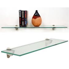 Heron Clear Floating Glass Shelf Kit