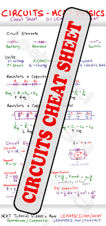 Mcat Circuits Study Guide Cheat Sheet