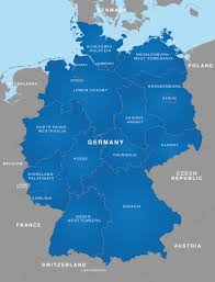 Karte der bundesrepublik deutschland mit eingezeichneten grenzen und alphabetischer nummerierung der bundesländer. Map Of Germany German States Bundeslander Maproom
