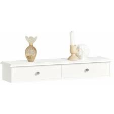 Sobuy Wall Mounted Shelf With 2 Drawers