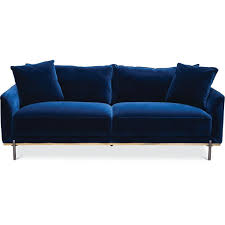 Modern Royal Blue Velvet Sofa