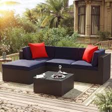 Foredawn 5 Piece Wicker Outdoor Small