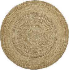 brown round jute rug 182cm no pile marc by castlery