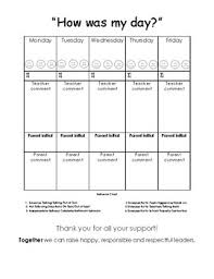 Student Weekly Behavior Charts 2nd Grade Worksheets