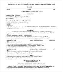 Free Resume Templates   Outline Word Template Microsoft Within        