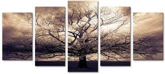 Sechars 5 Piece Tree Canvas Wall
