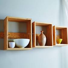 Wooden Square Wall Shelf Wood Hanging