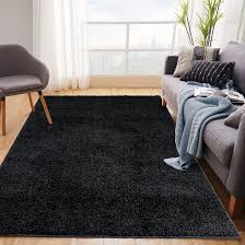 ile black 4 x 6 feet high pile gy area rugs non slip plush rug perfect for living rooms bedrooms dining rooms size 4 x 6