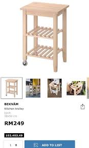 ikea bekvam kitchen trolley furniture