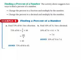ppt finding percent of a number