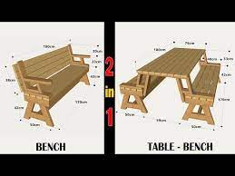 Folding Picnic Table Bench