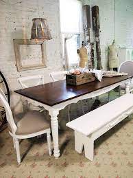 5 out of 5 stars. White Dining Room Set With Dark Wood Table Top Mis Matched Chairs Shabby Chic Dining Room Chic Dining Room Shabby Chic Dining
