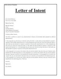 Letter Of Intent Employment Template Metabots Co