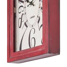 Red Rectangle Wall Clock Cl19628937