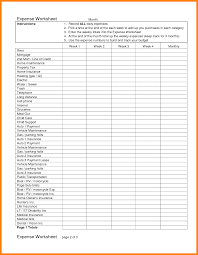 Excel Monthly Expense Worksheet Monthly Expenses Worksheet
