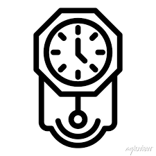 Pendulum Clock Icon Outline Pendulum