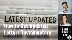 updated letters testamentary