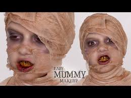 easy mummy halloween makeup tutorial