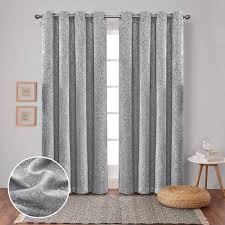 eyelet silver grey blackout curtains