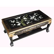 living room table black lacquer with