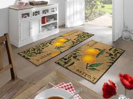 dry le citron kitchen rug washable