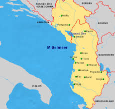 Administrative divisions map of montenegro. Albanien Und Montenegro Reiseservice Vogt