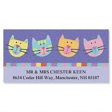 Fun Cats Deluxe Return Address Labels Colorful Images