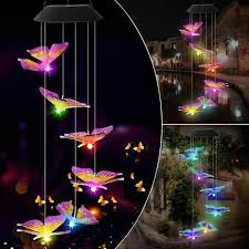 Solar Wind Chimes Colorful Crystal Ball