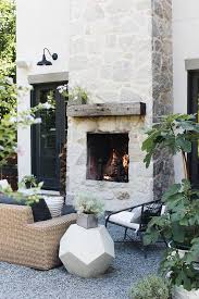 French Doors Flanking Fireplace Design