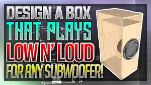 how to design a subwoofer box that