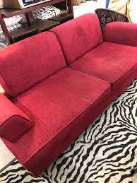 red modern shermag chameleon sofa