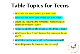 table topics conversation starters