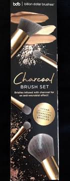 grade charcoal infused makeup brush set