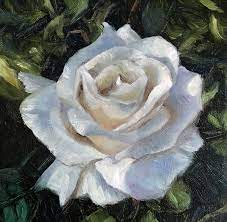 How To Paint A White Rose With Oil Paints