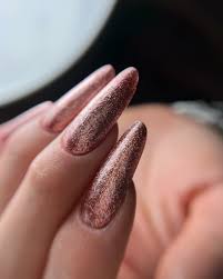 rose gold glitter nails 30 gorgeous