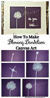 make blowing dandelion canvas art