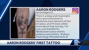 Aaron Rodgers gets his first tattoo