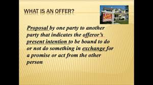 contract law offer and acceptance you