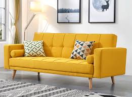Fabric Sofa Bed Ef 116 Yellow Mig
