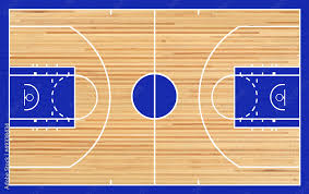 basketball court floor plan on parquet