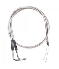 Stainless Braided Throttle Cable Set For 2004 2006 Harley Davidson Sportster Roadster Models