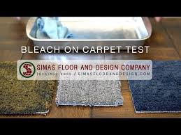 bleach on carpet test you