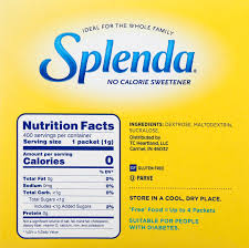 splenda no calorie sweetener packets