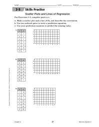 Line Of Best Fit Worksheet