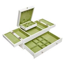co everly wooden triple lid jewelry box